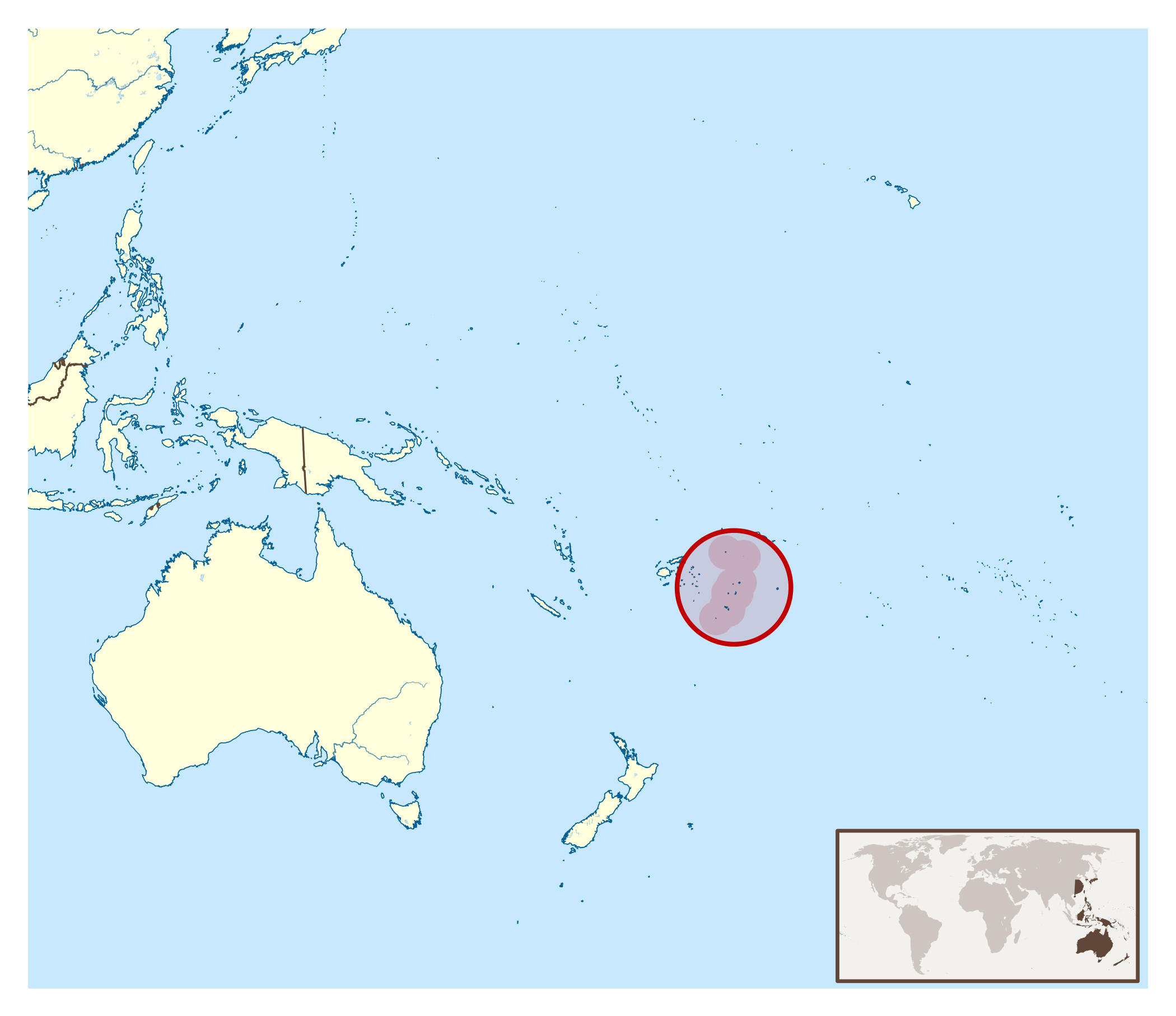 Where is tonga located on the map