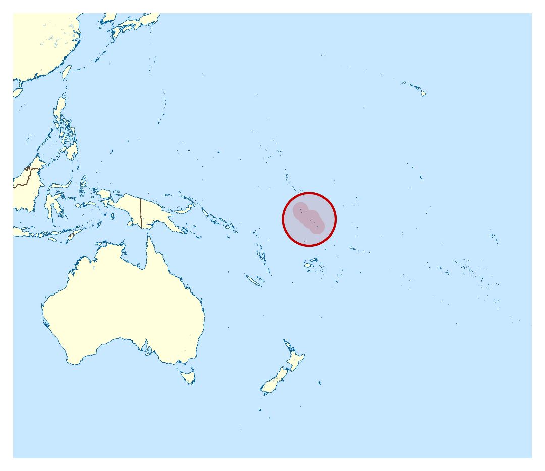 Large location map of Tuvalu