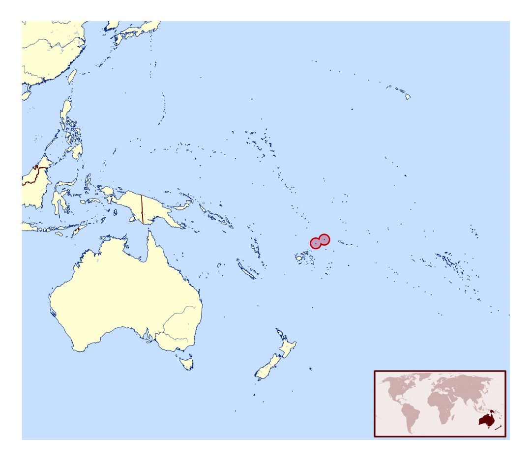 Detailed location map of Wallis and Futuna