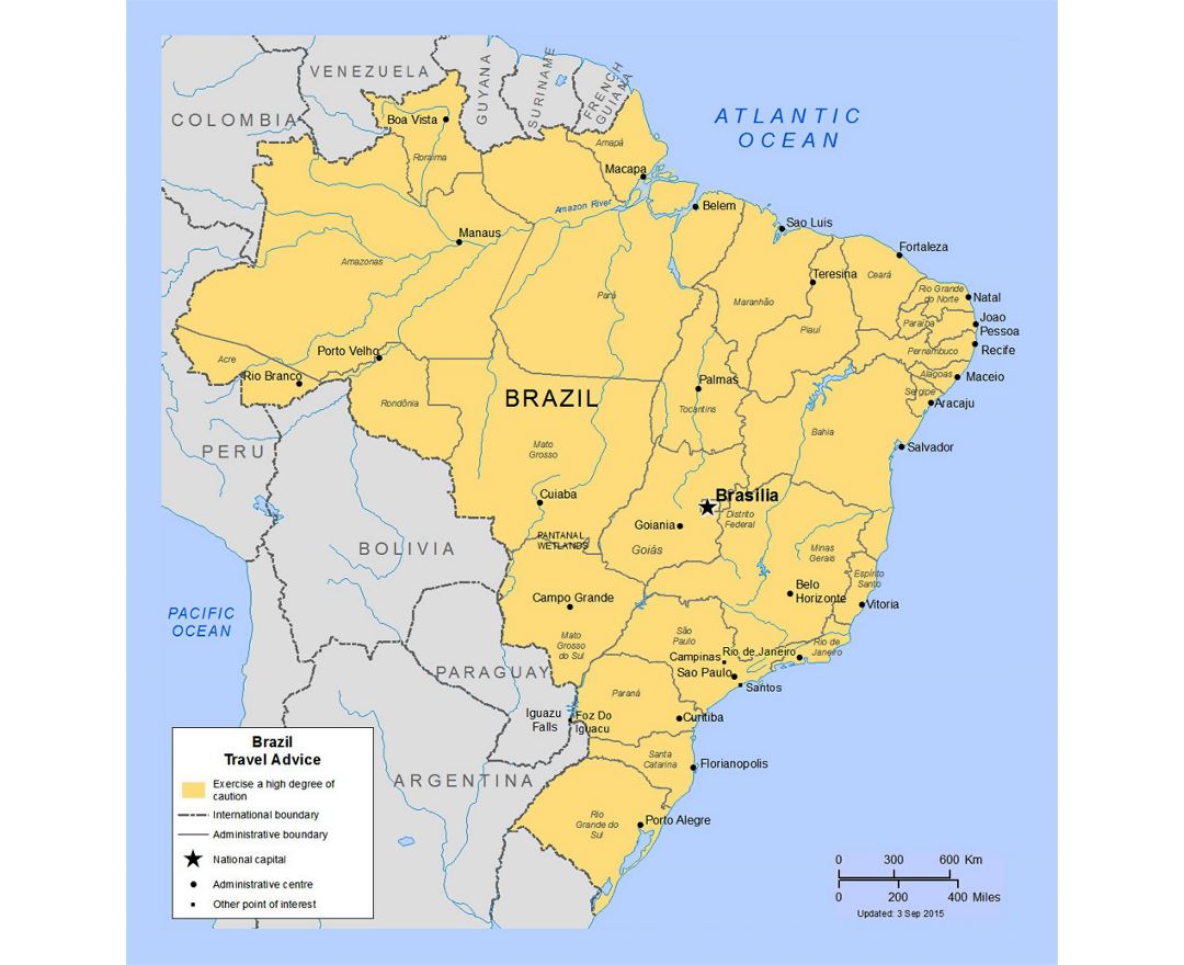 brazil map states and cities