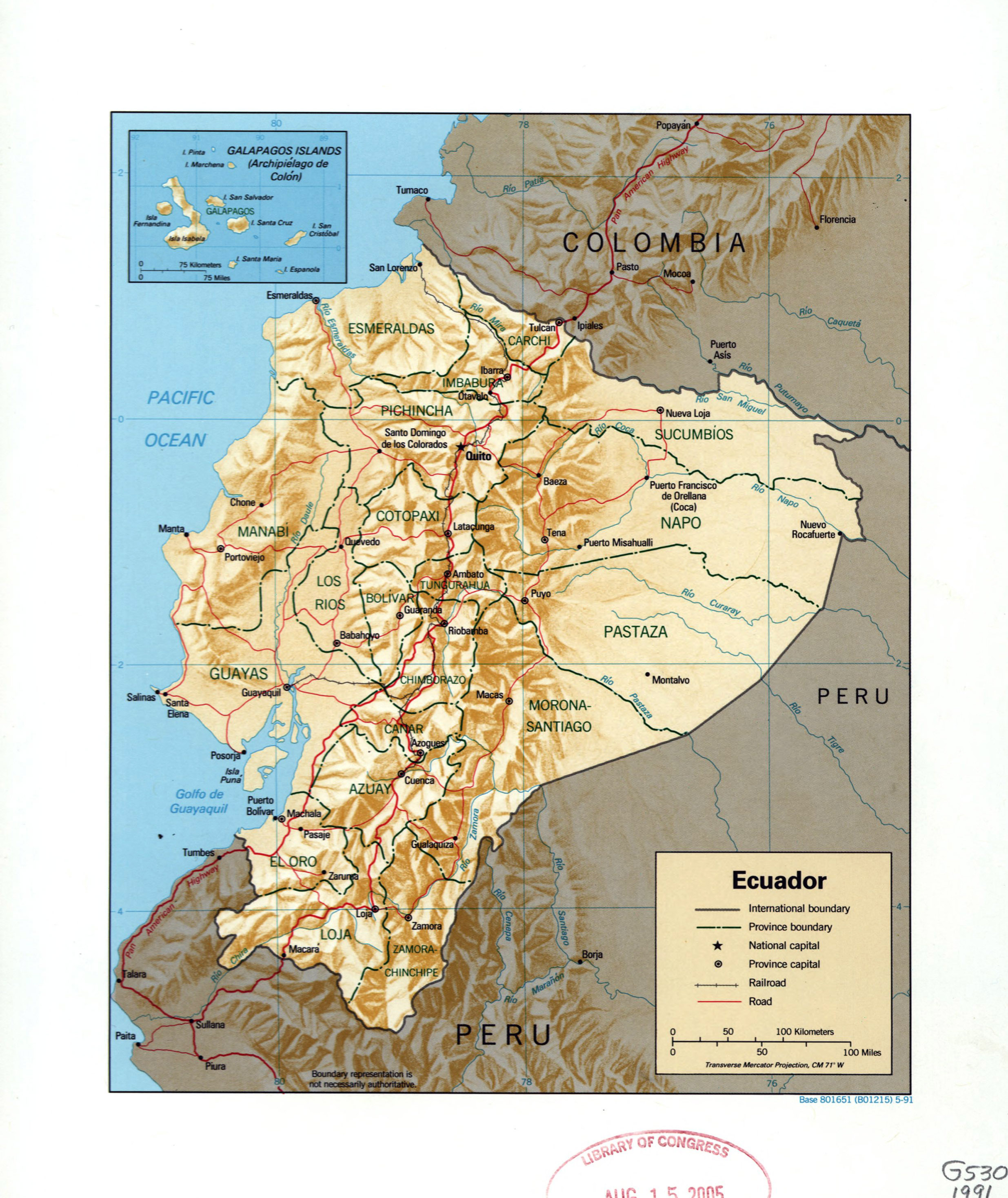 Ecuador Political Map