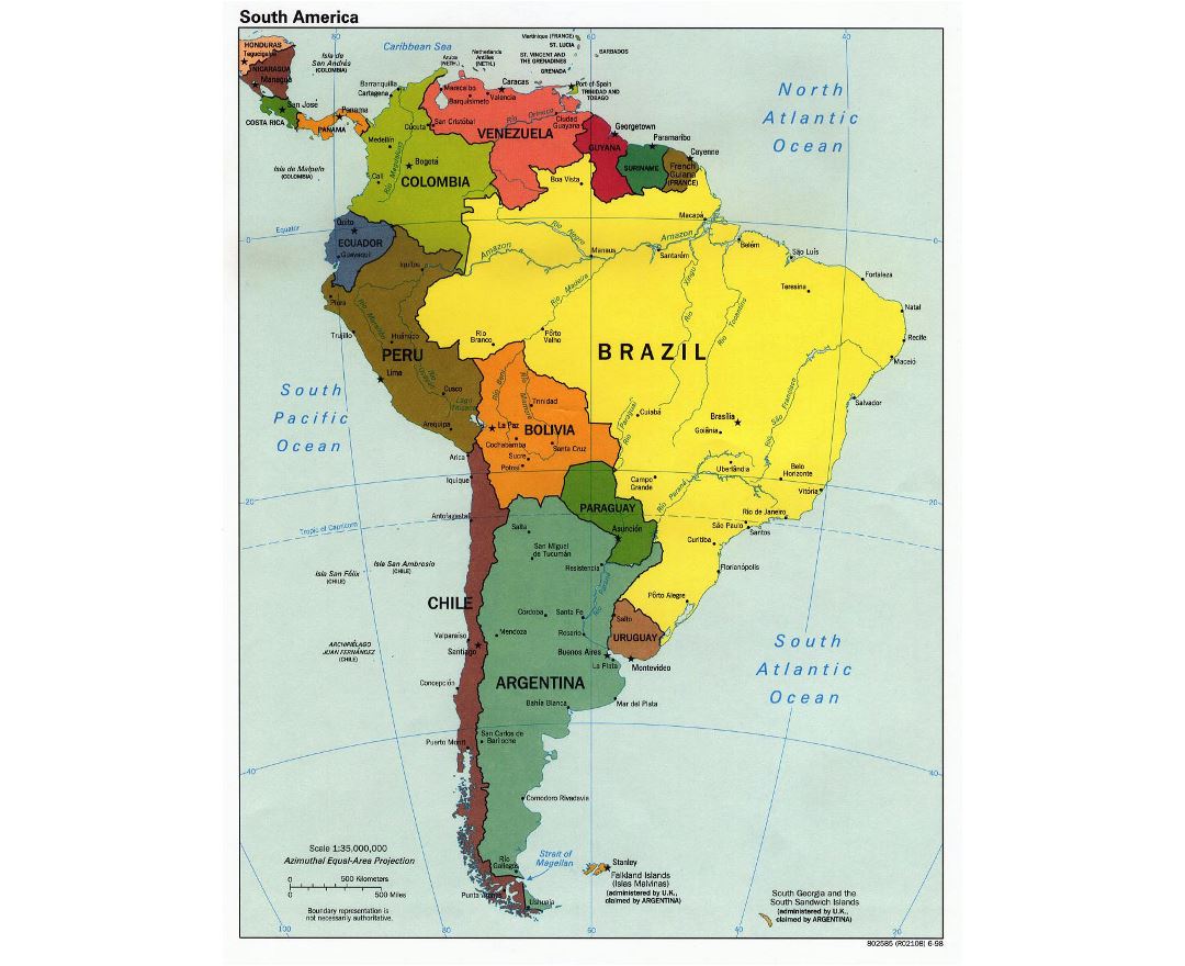 Maps of South America - Nations Online Project