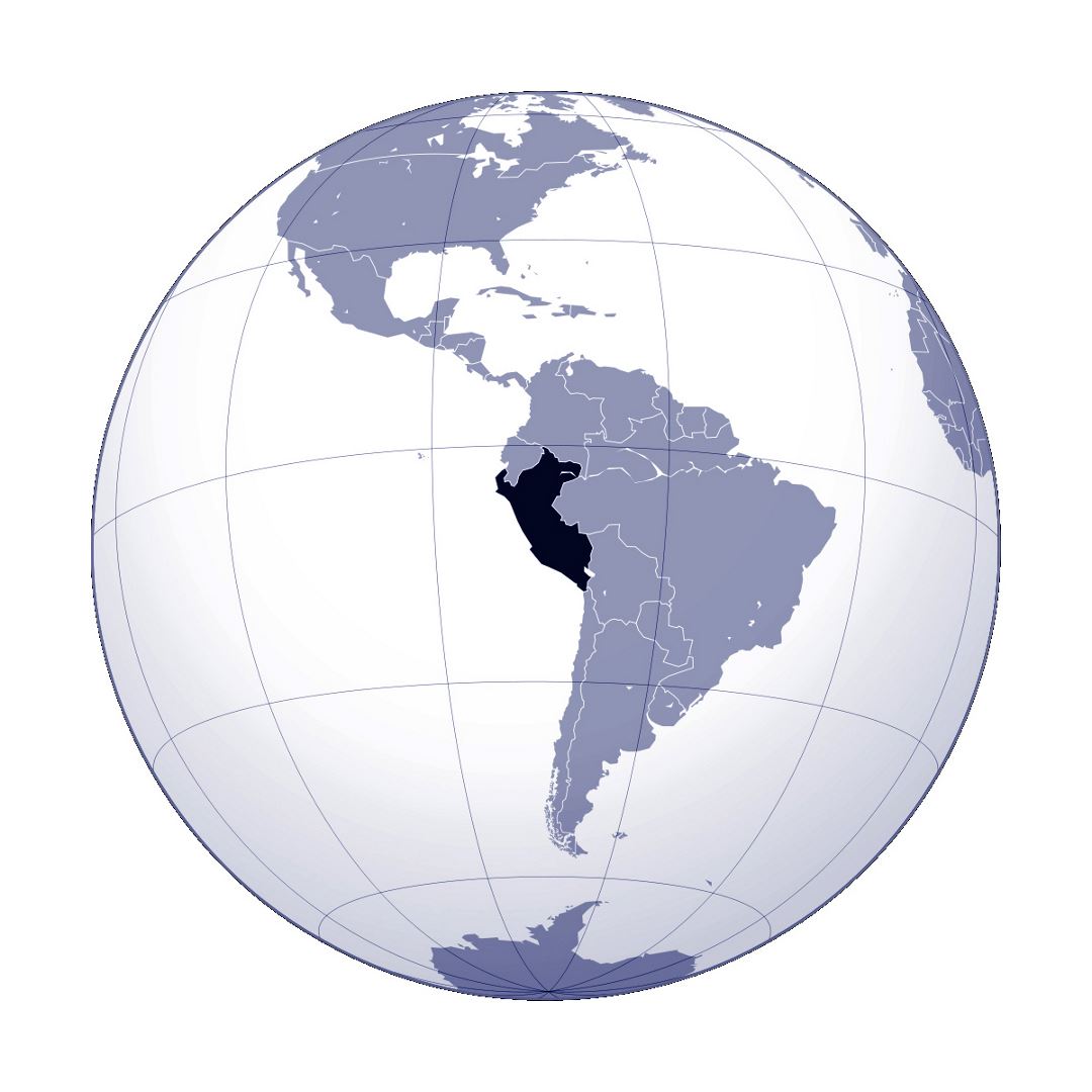 Large location map of Peru