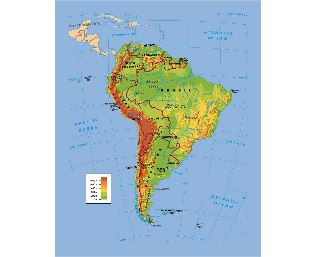 South America Political Map South America Mapsland Maps Of The World