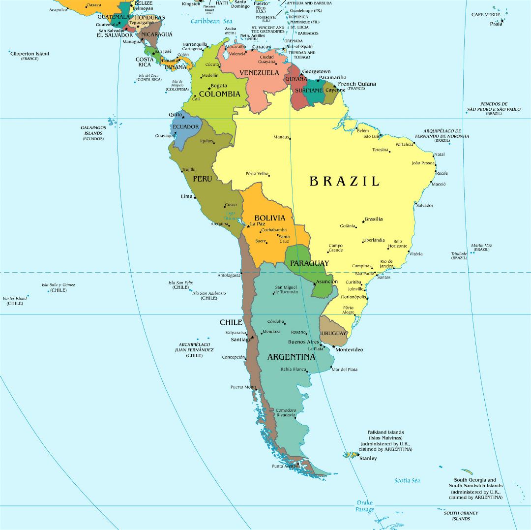 South America political map