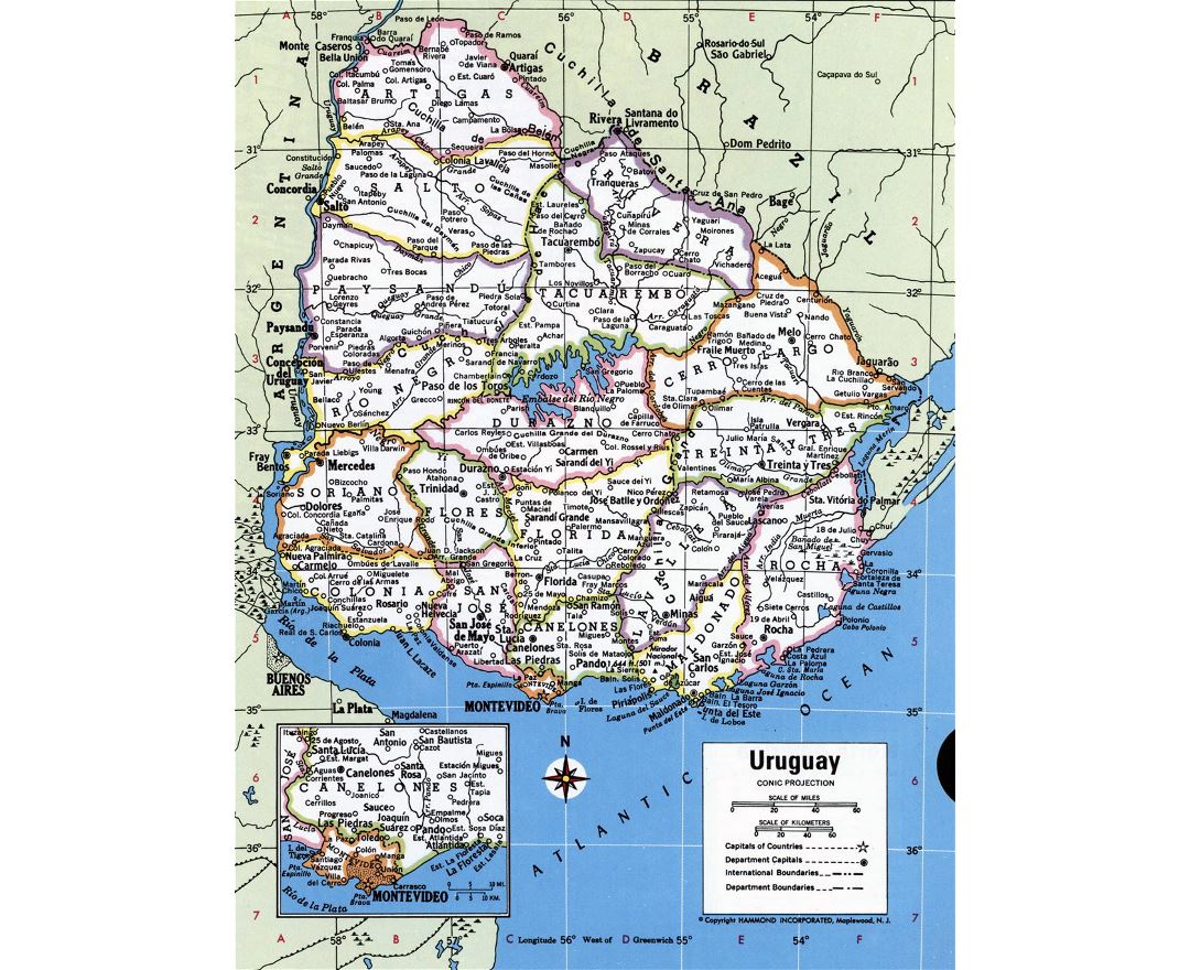 Maps Of Uruguay Collection Of Maps Of Uruguay South America