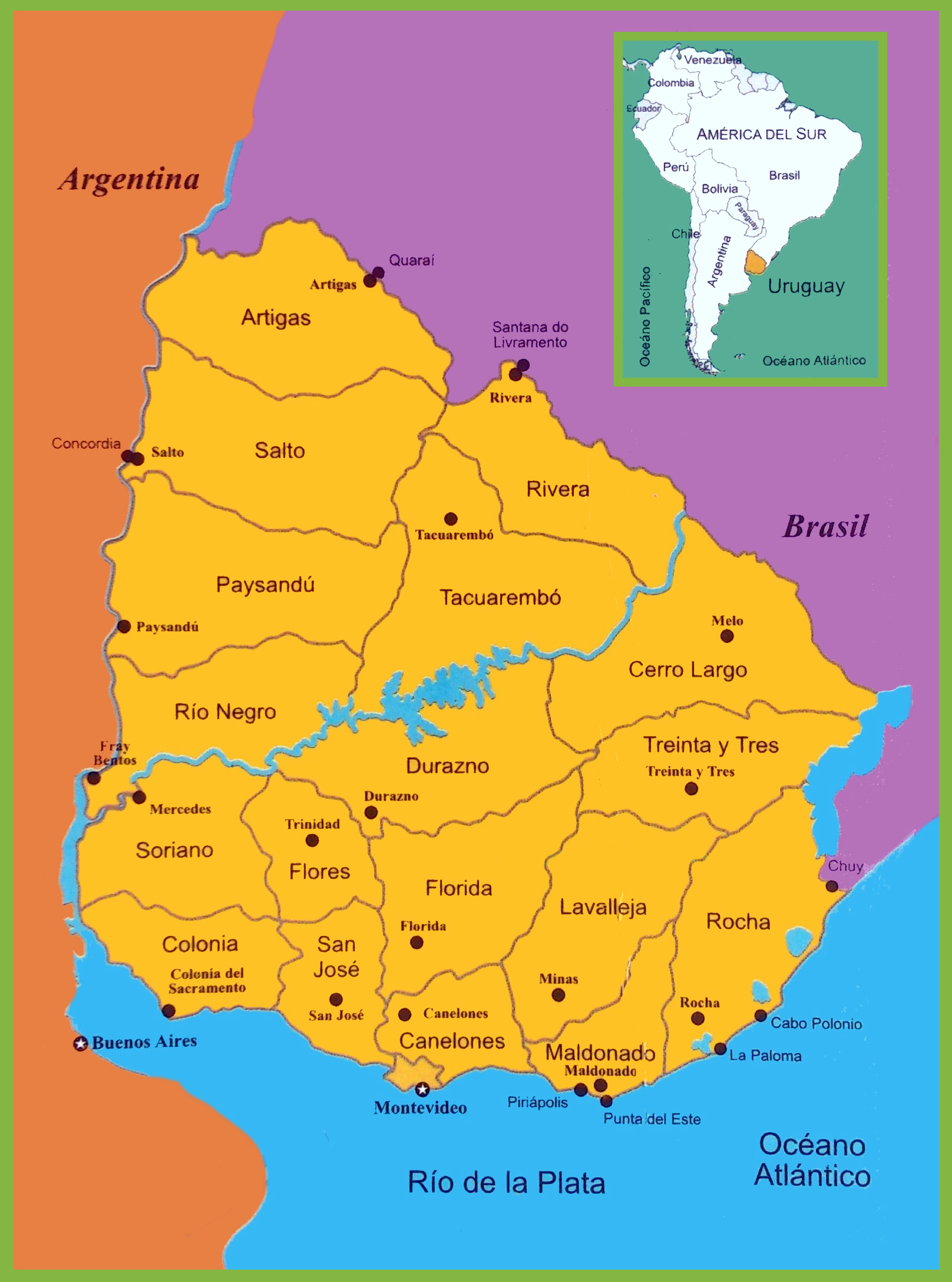 Map Uruguay - Share Map