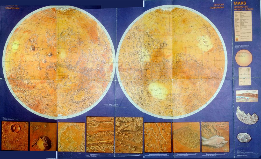 Large detailed map of Mars - 1984