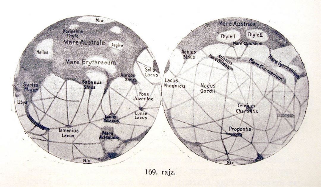 old map of Mars - 1916
