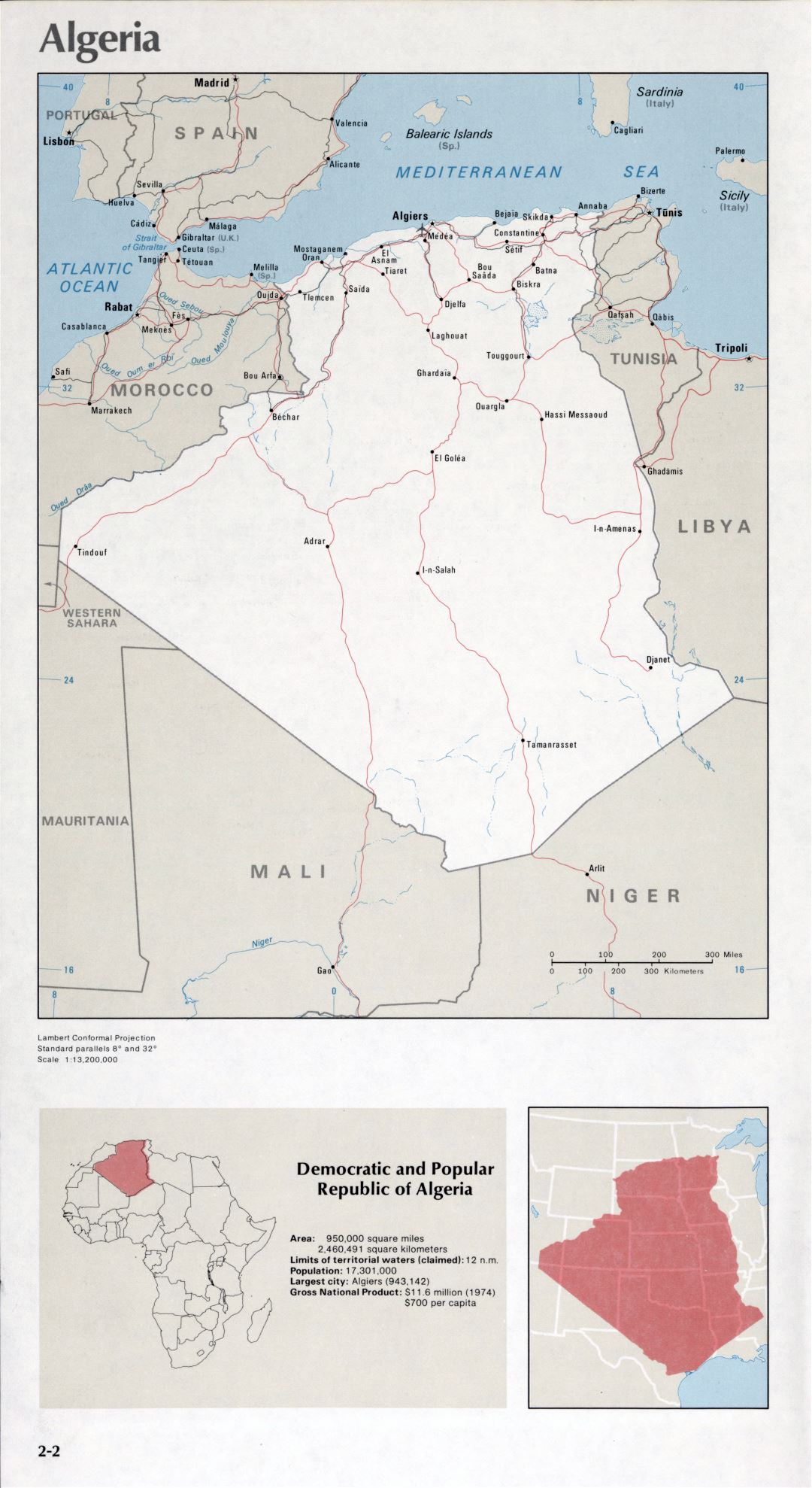 Map of Algeria (2-2)