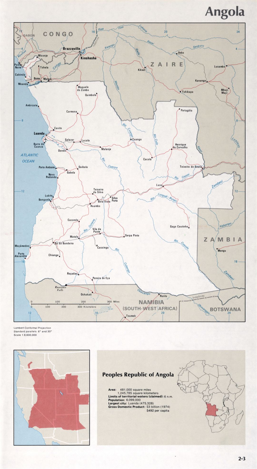Map of Angola (2-3)