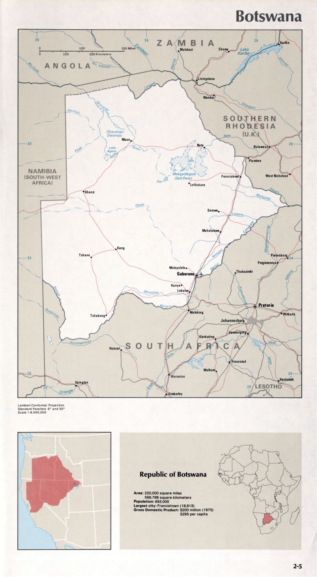 Map of Botswana (2-5)
