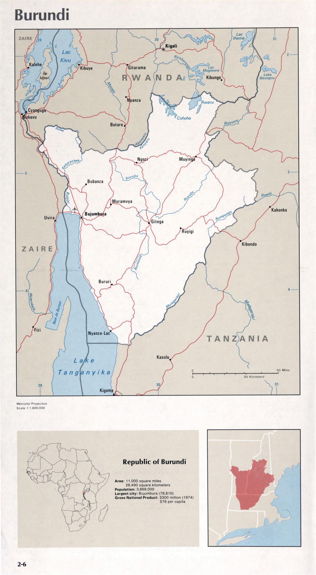 Map of Burundi (2-6)