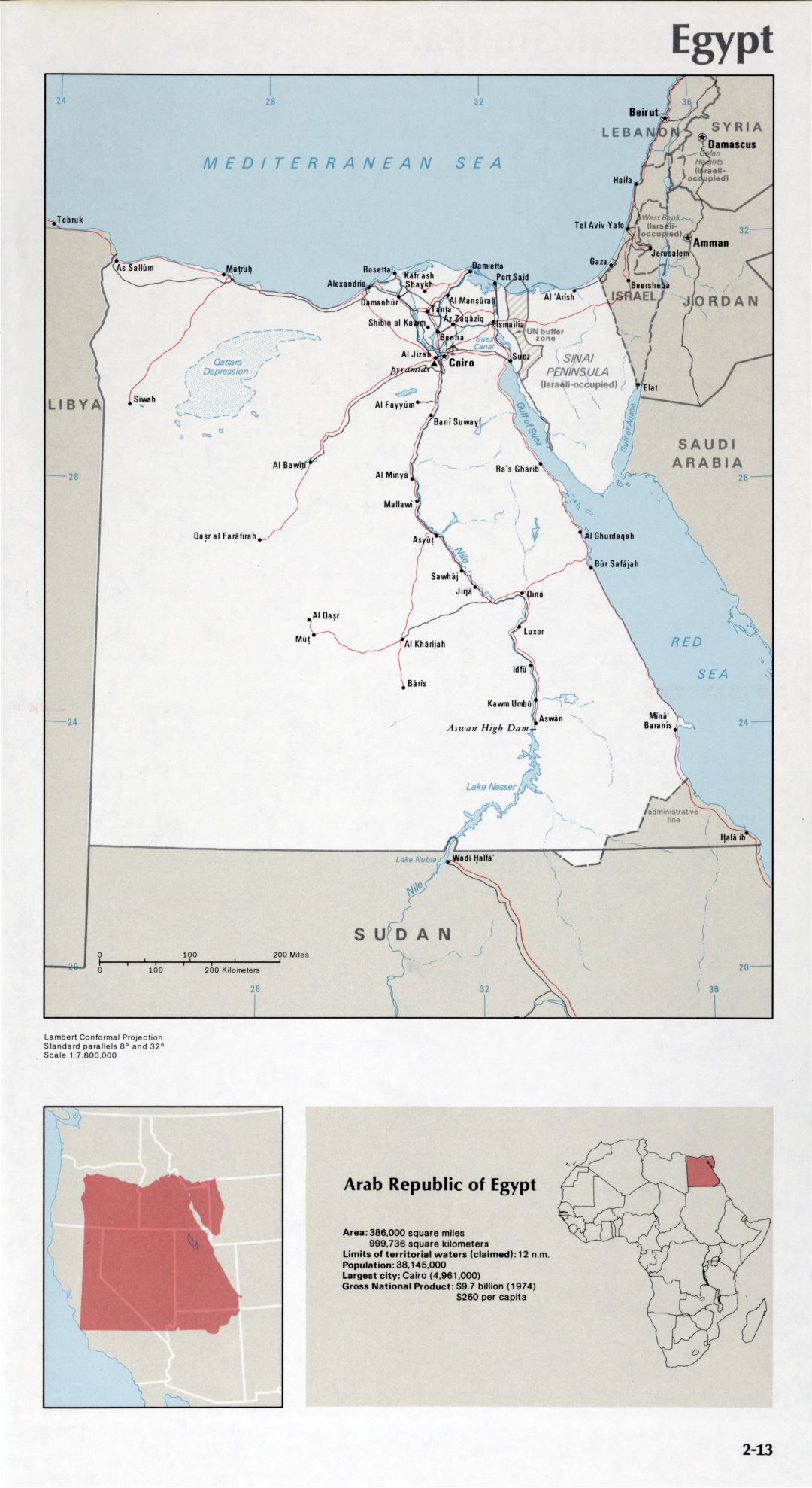 Map of Egypt (2-13)