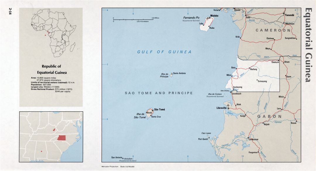 Map of Equatorial Guinea (2-14)