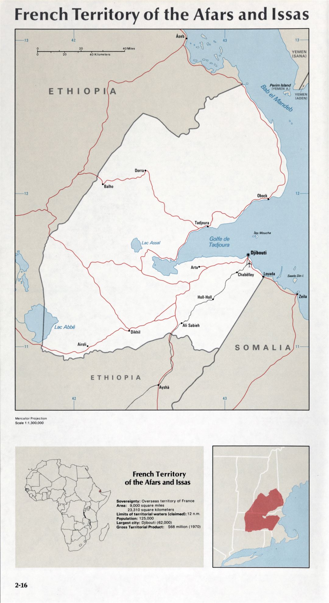 Map of French Territory of the Afars and Lssas (2-16)