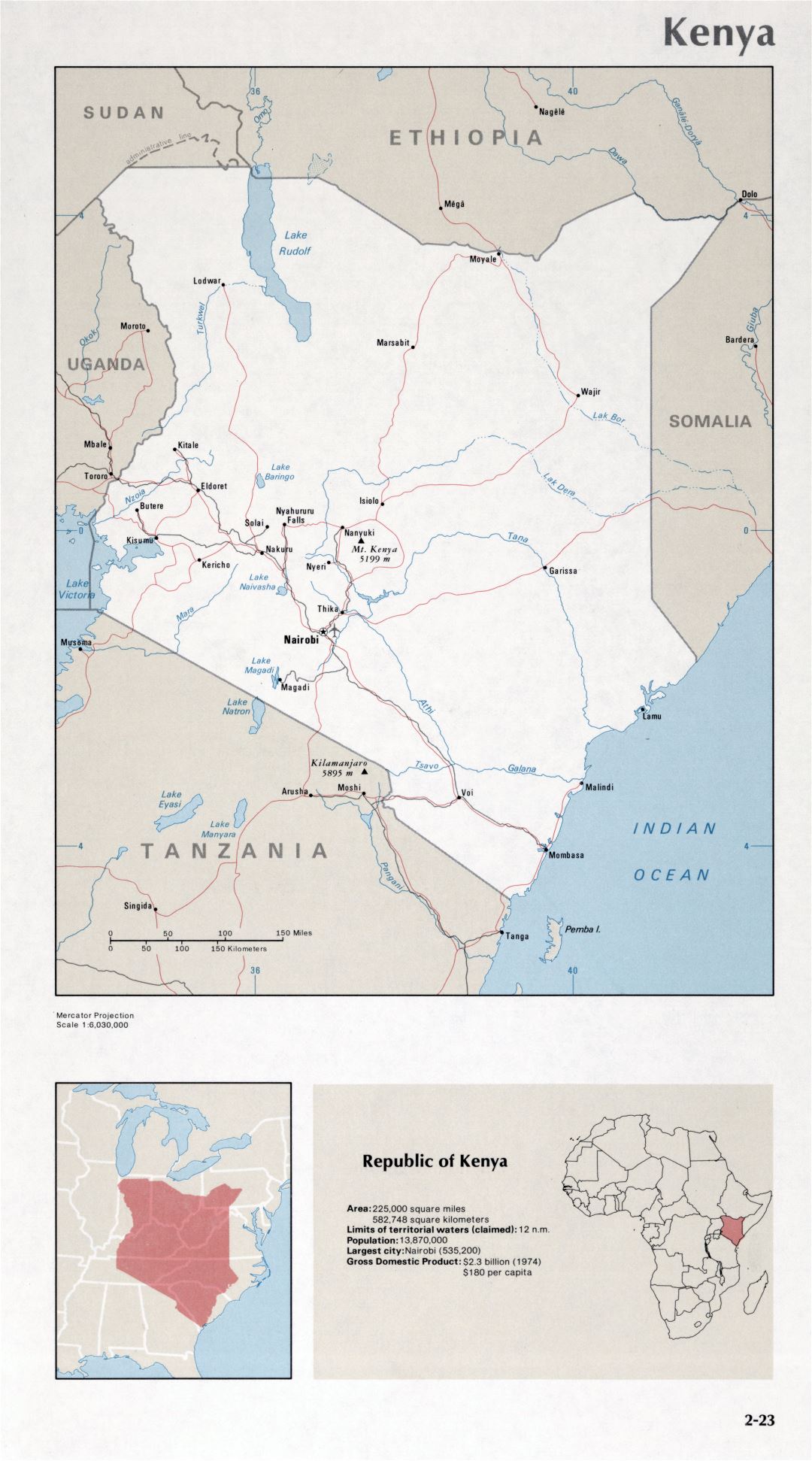 Map of Kenya (2-23)