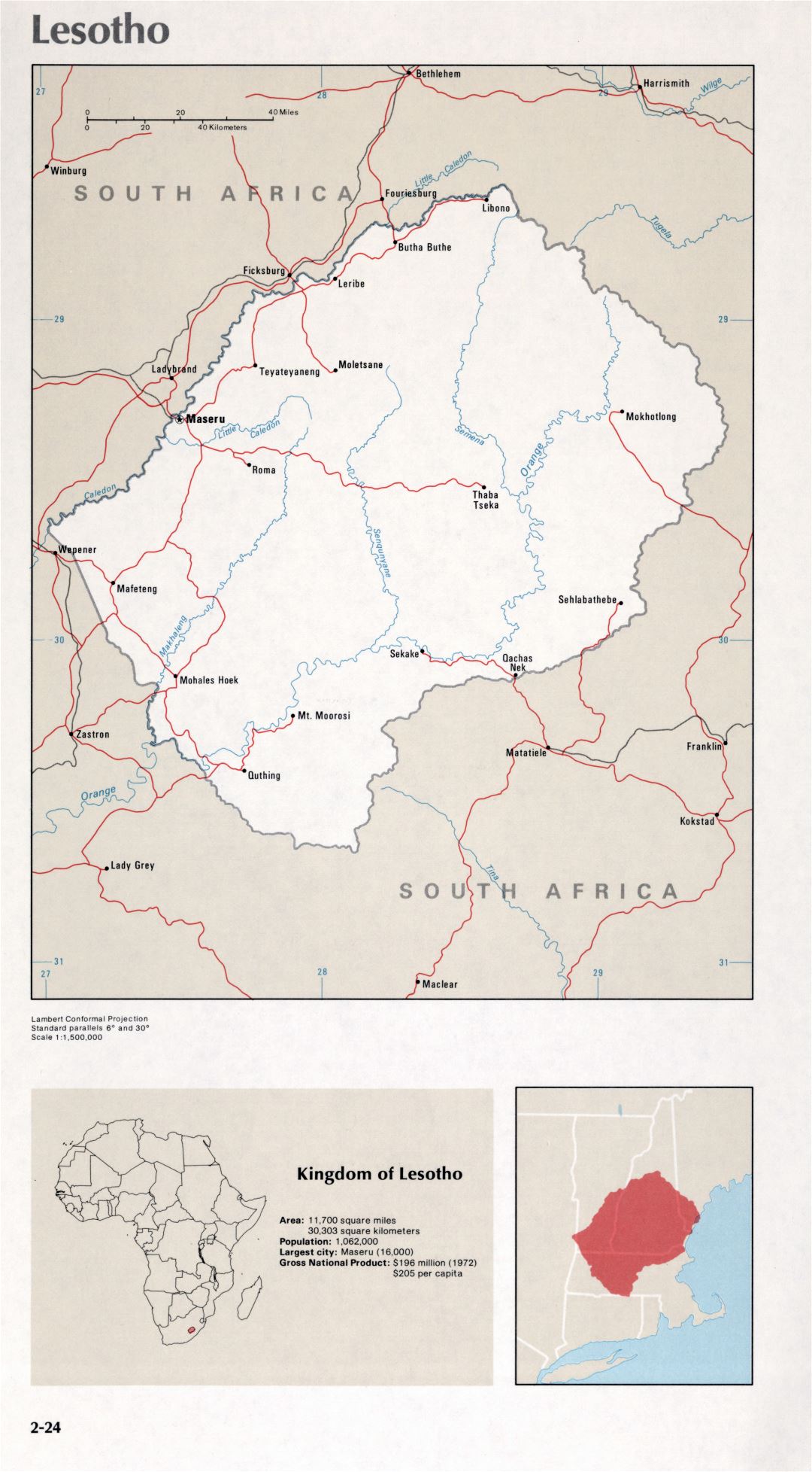 Map of Lesotho (2-24)