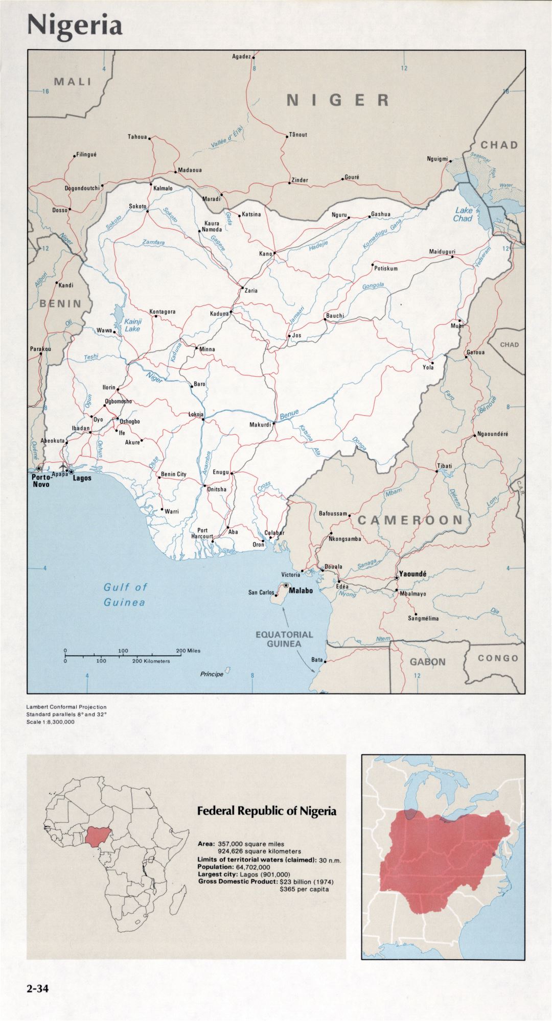 Map of Nigeria (2-34)