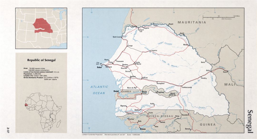 Map of Senegal (2-37)