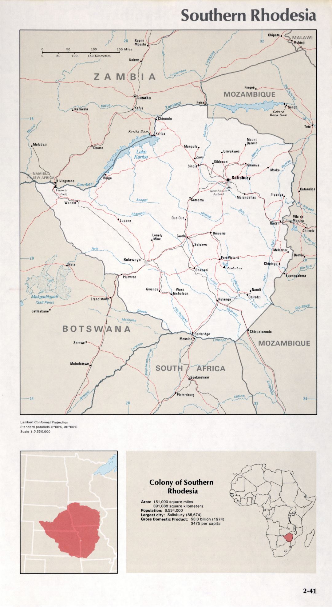 Map of Southern Rhodesia (2-41)