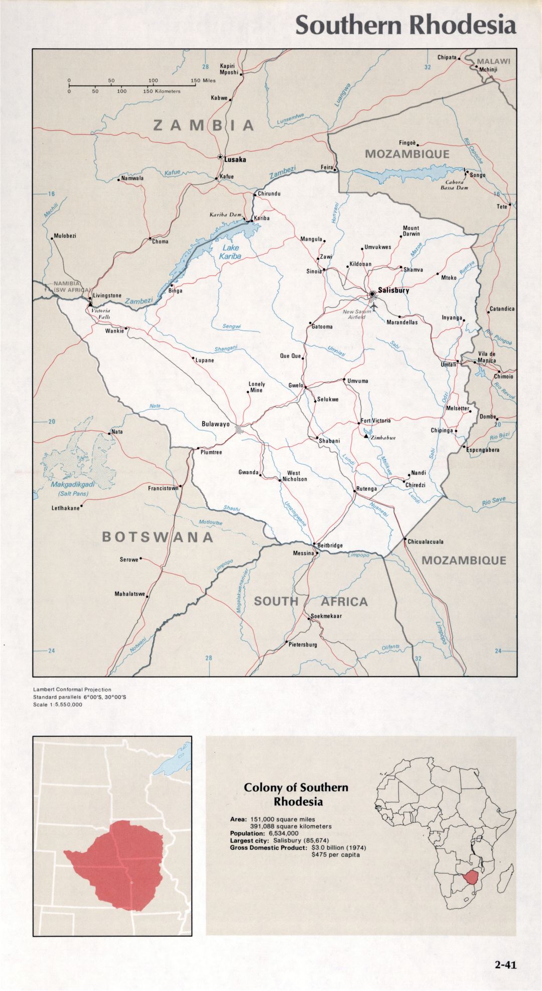 Map of Southern Rhodesia (2-41)