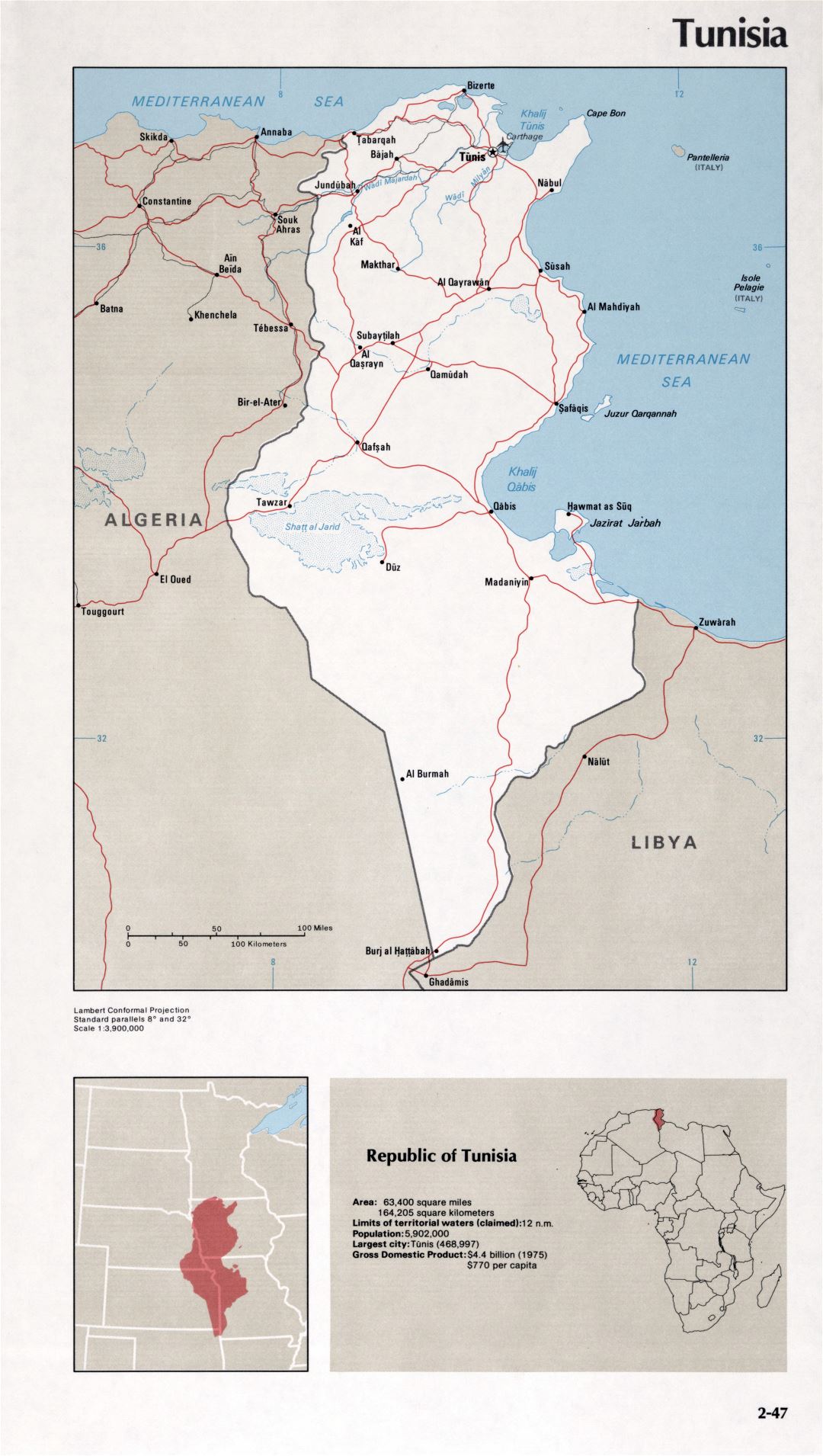 Map of Tunisia (2-47)