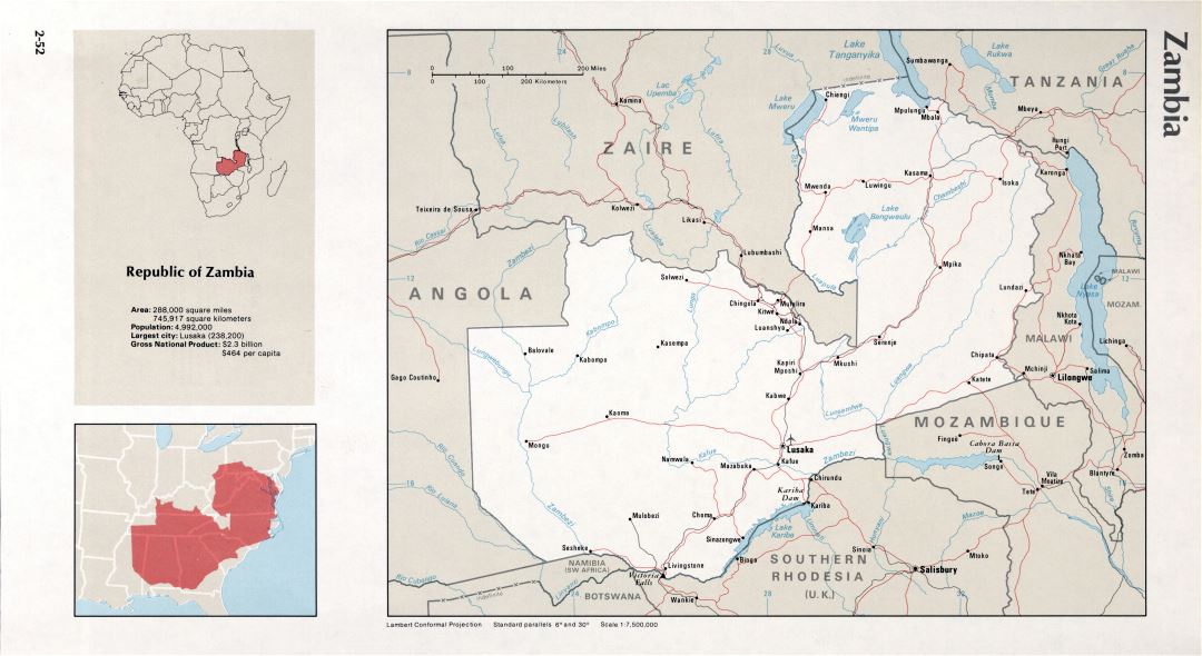 Map of Zambia (2-52)