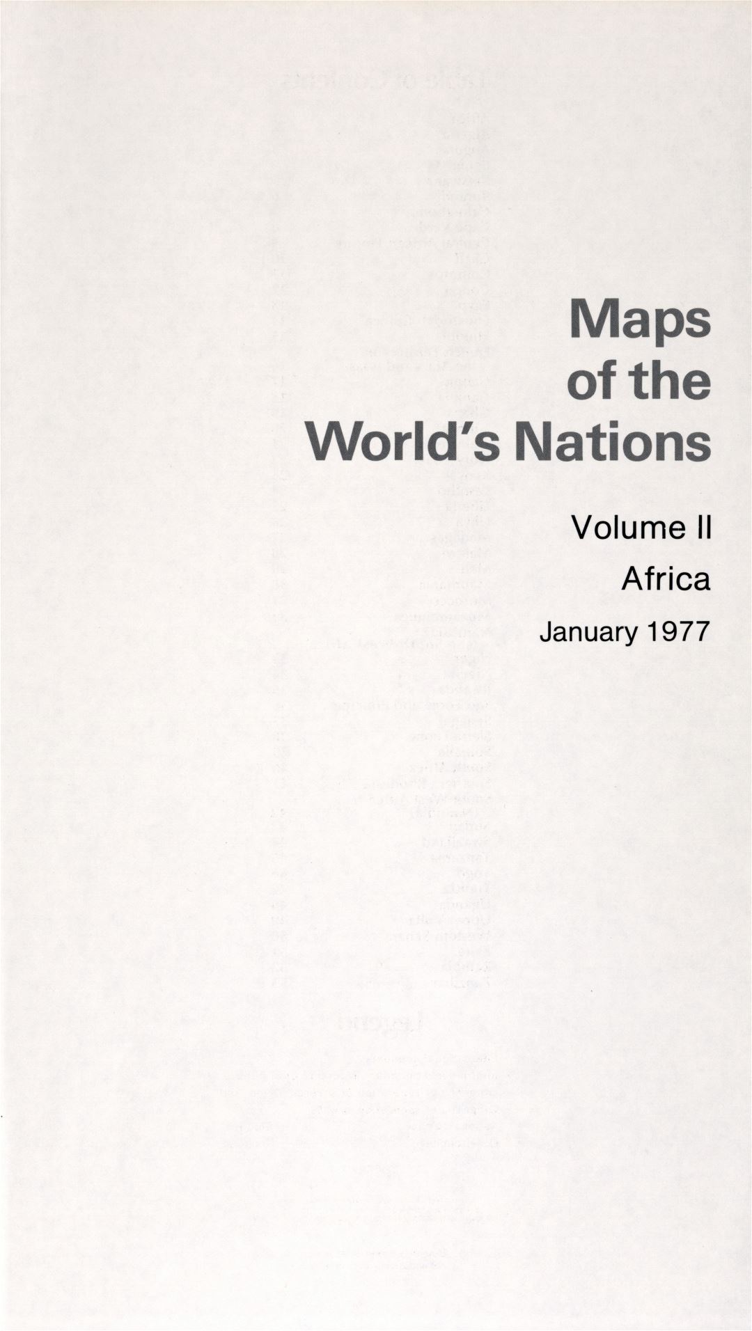 Maps of the World's Nations - Africa (title page)