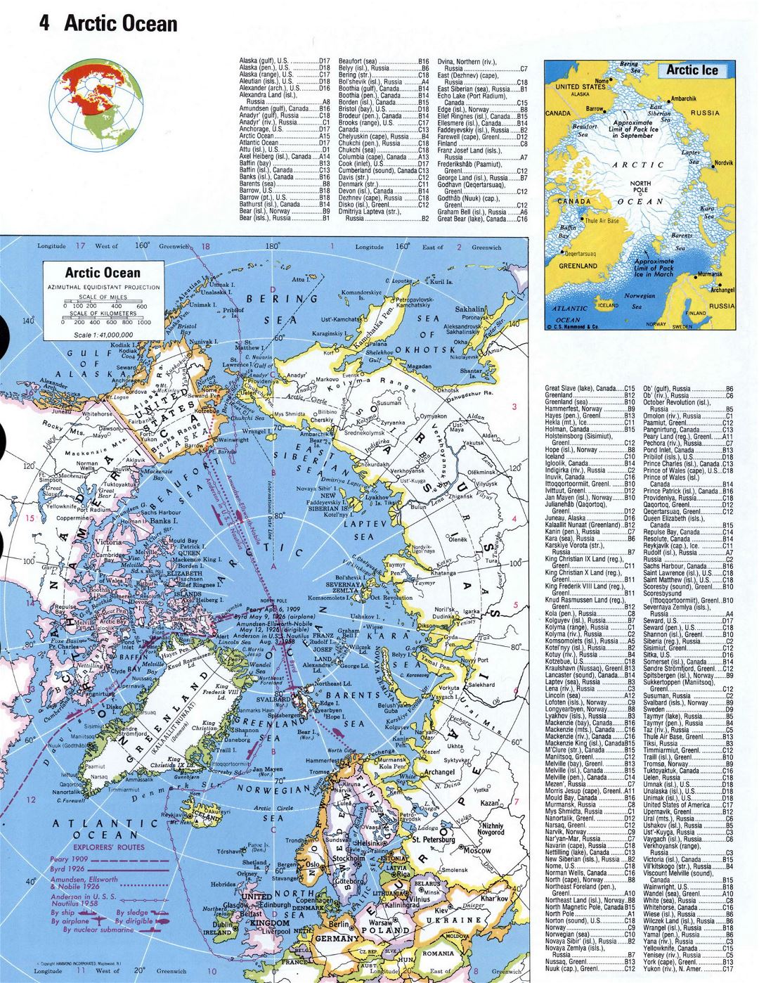 Large detailed map of Arctic Ocean