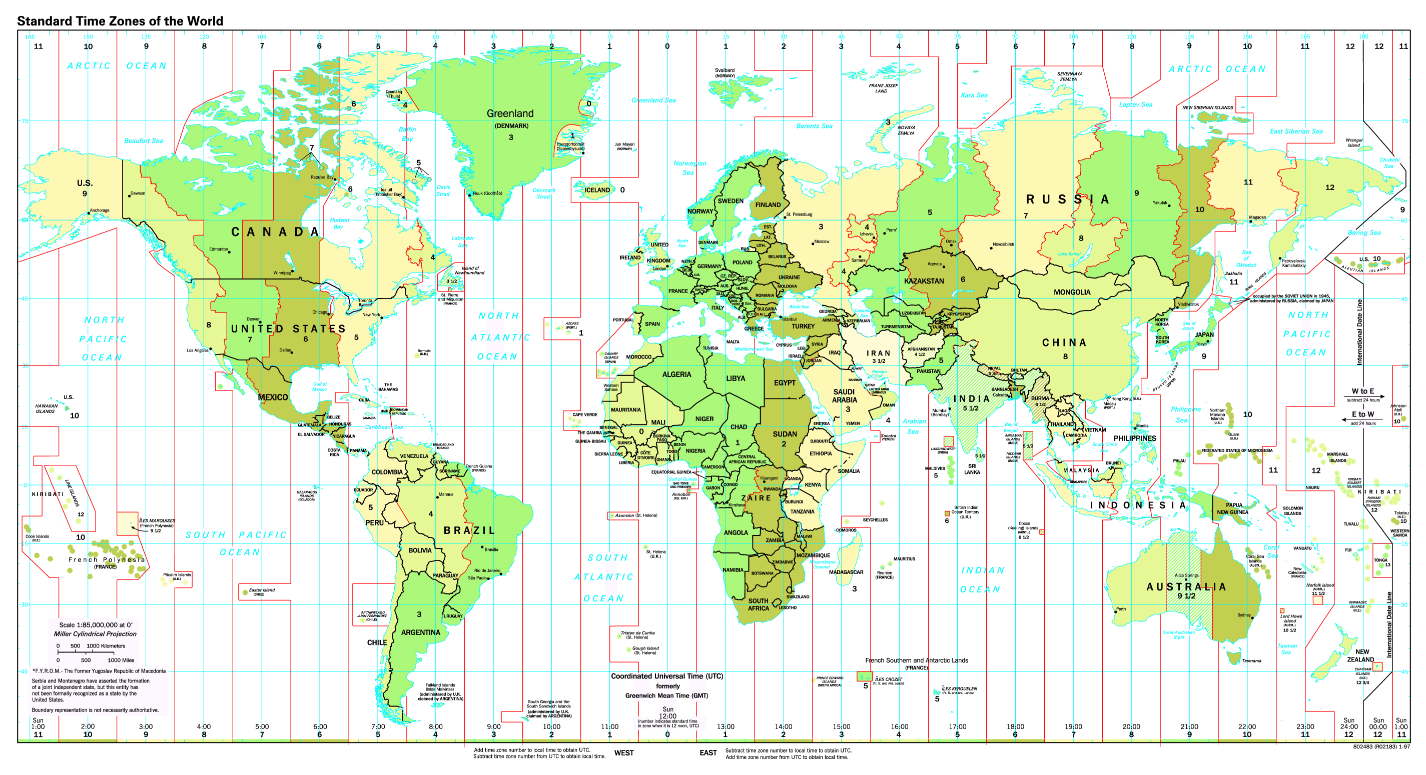 Time Zone World Map - World in maps