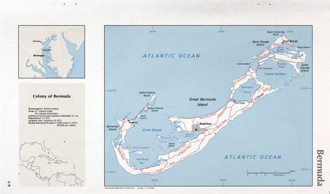 Map of Bermuda (1-9)
