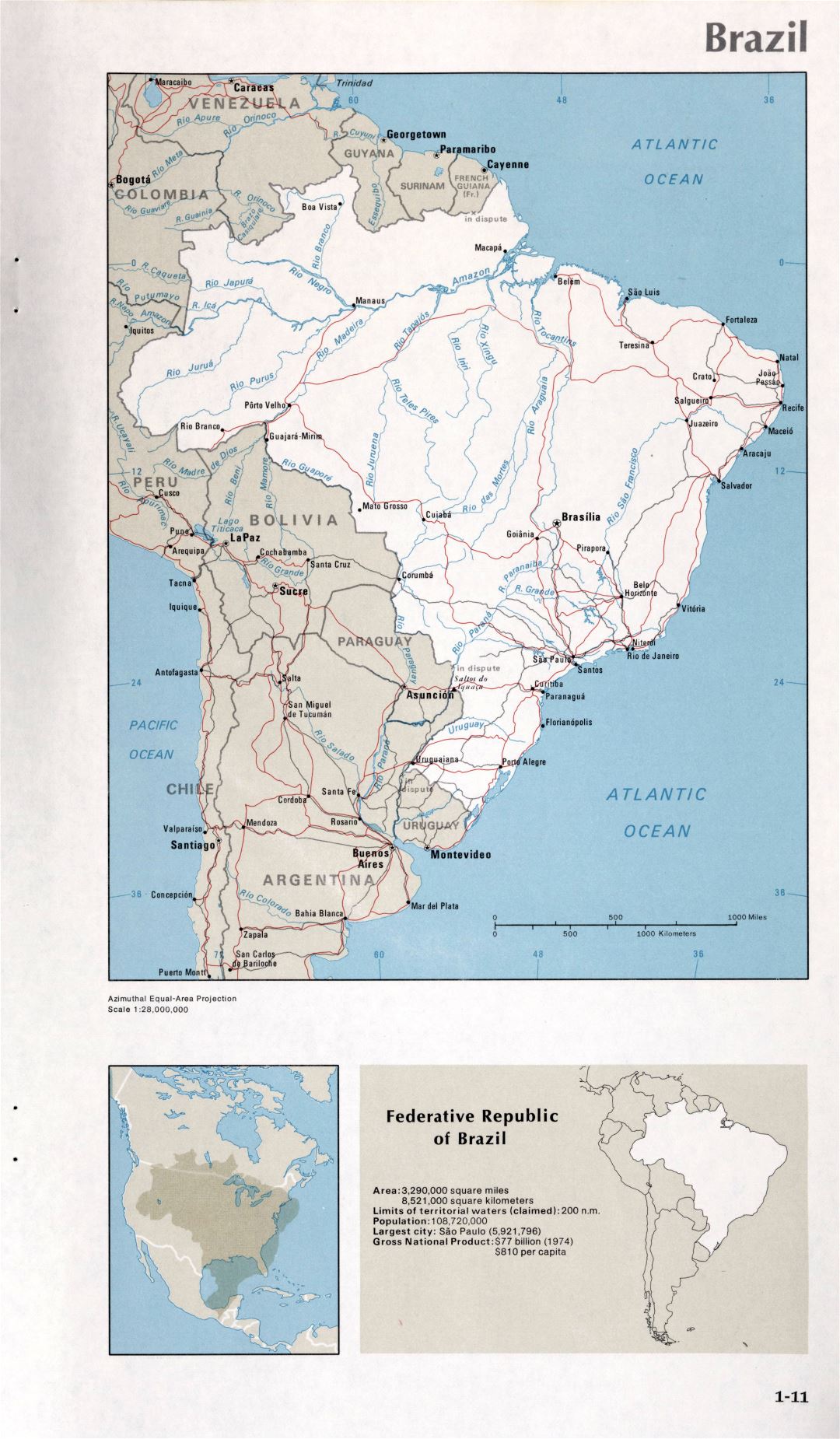 Map of Brazil (1-11)