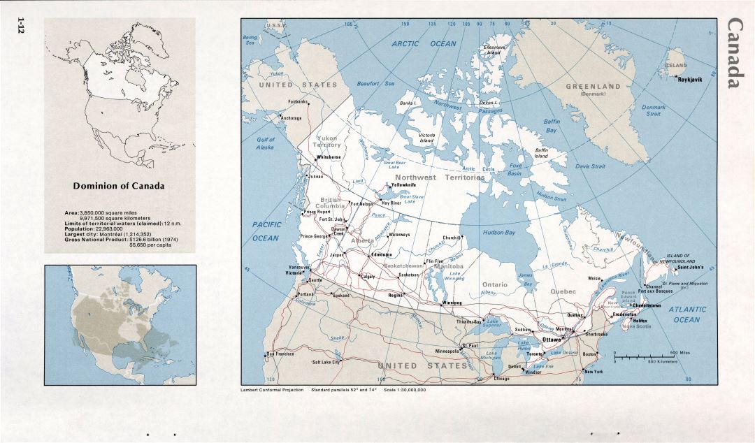 Map of Canada (1-12)