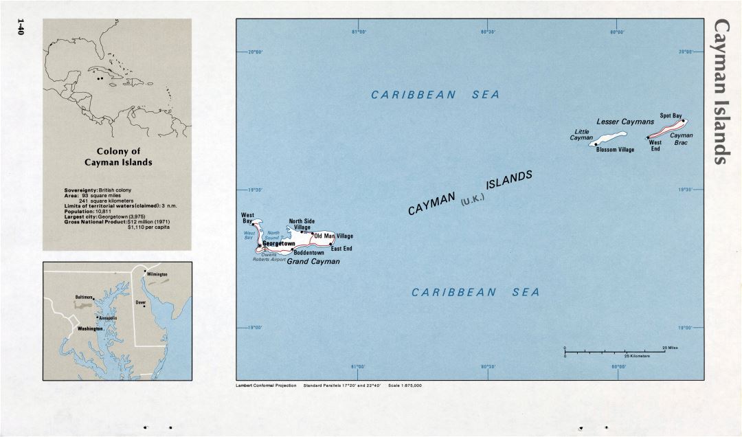 Map of Cayman Islands (1-40)