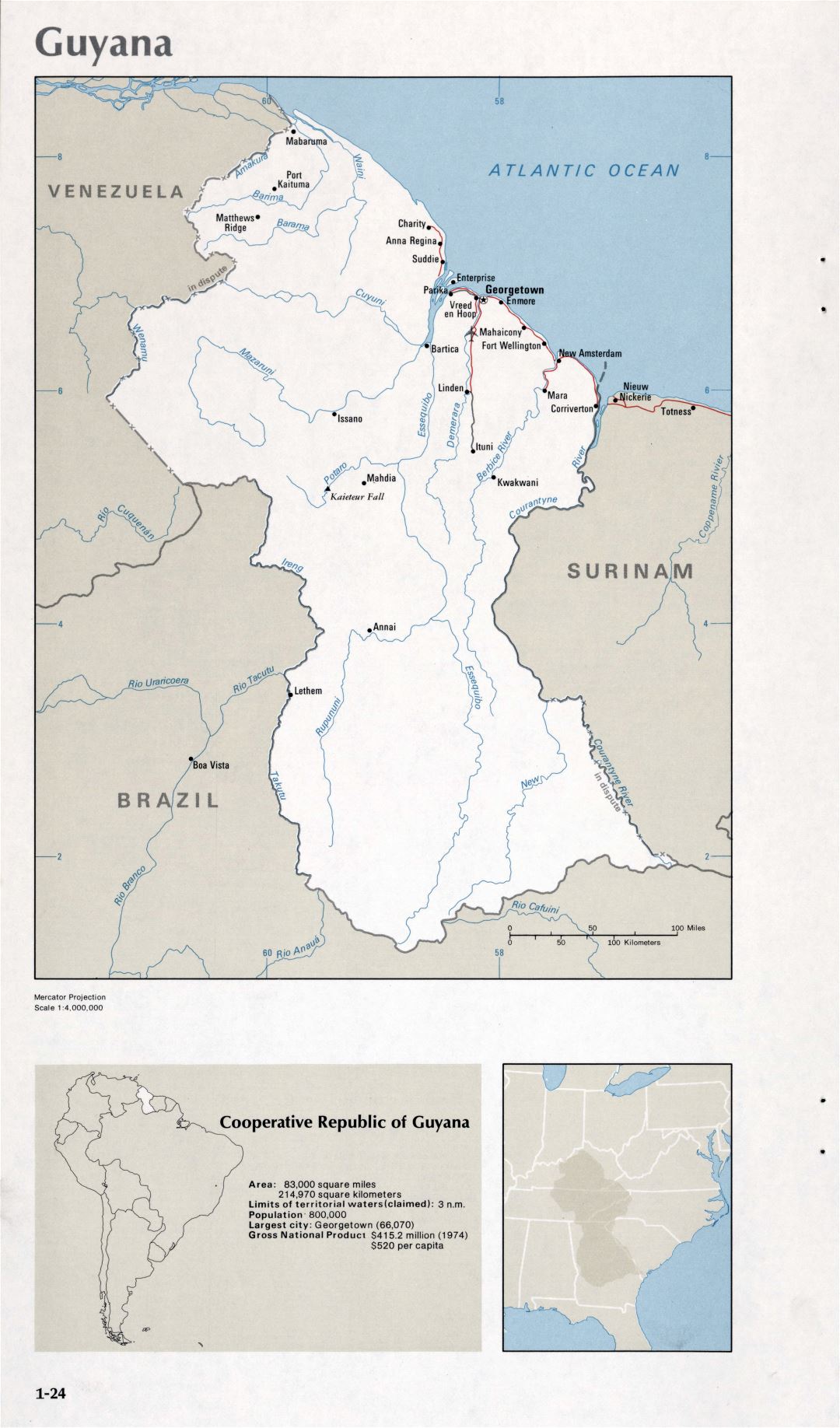 Map of Guyana (1-24)