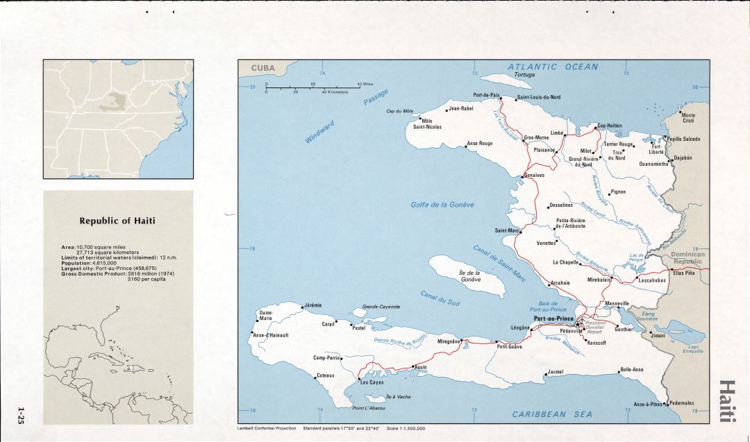 Map of Haiti (1-25)