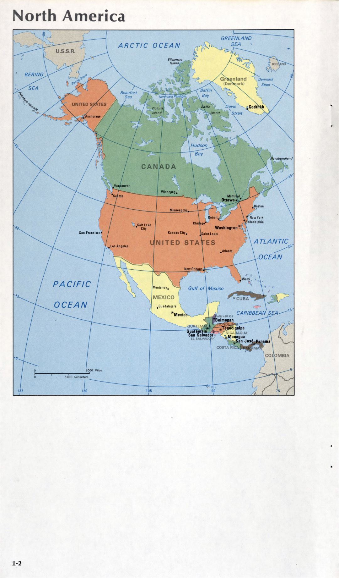 Map of North America (1-2)