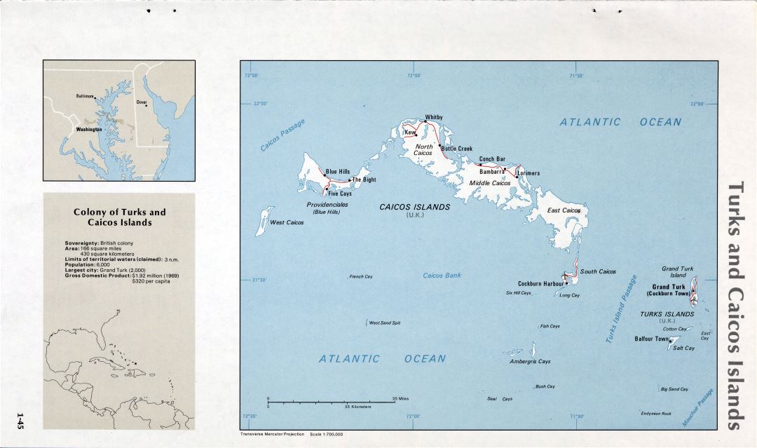 Map of Turks and Caicos Islands (1-45)