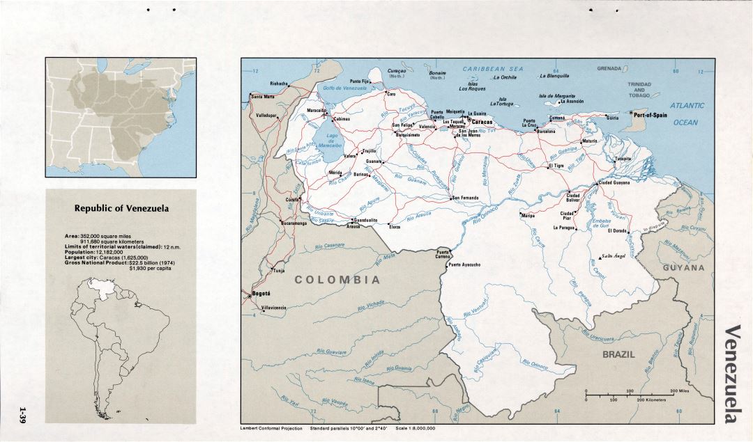 Map of Venezuela (1-39)