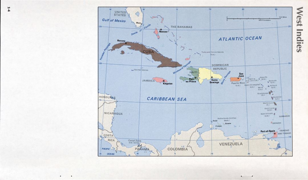 Map of West Indies (1-4)